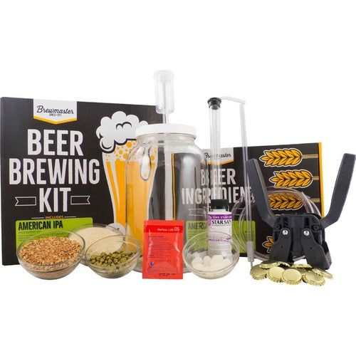 1 Gallon Homebrew Starter Kit with American IPA Recipe