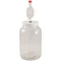 Glass Jar Fermenter Kit - 1 Gallon - Plastic Lid - Airlock