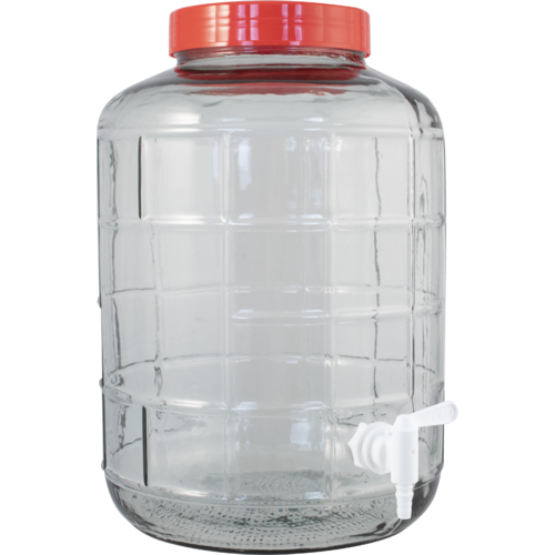 Farro Glass - Glass Carboy - Wide Mouth - Carrying Harness - Ported w/ Spigot
