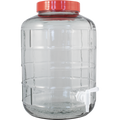 Farro Glass - Glass Carboy - Wide Mouth - Carrying Harness - Ported w/ Spigot
